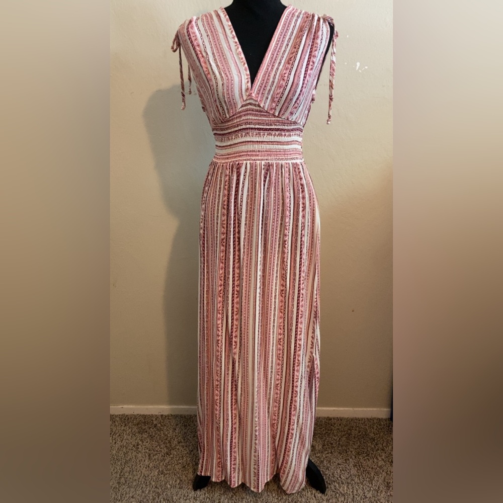Pink Boho Maxi Dress